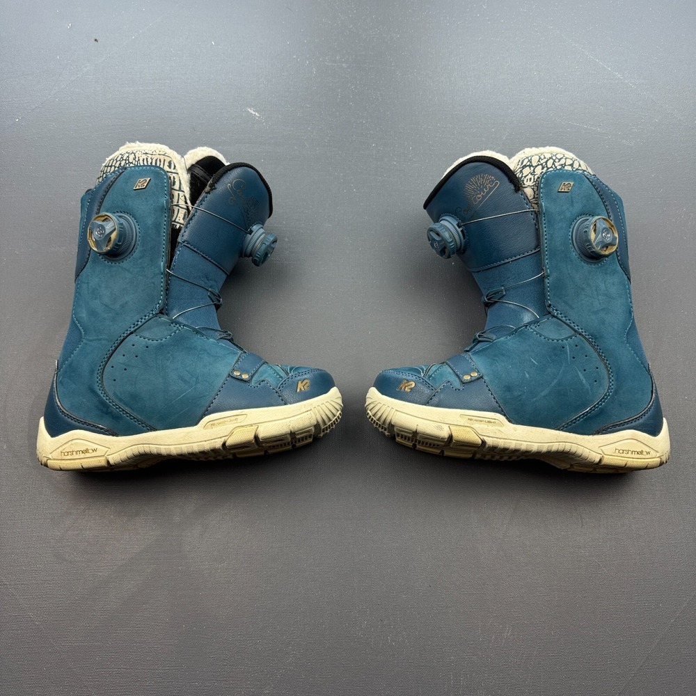 K2 Contour Snowboard Boots Women's 5 Blue BOA Harshmellow Grip Light Flex 6/10 - Picture 12 of 16